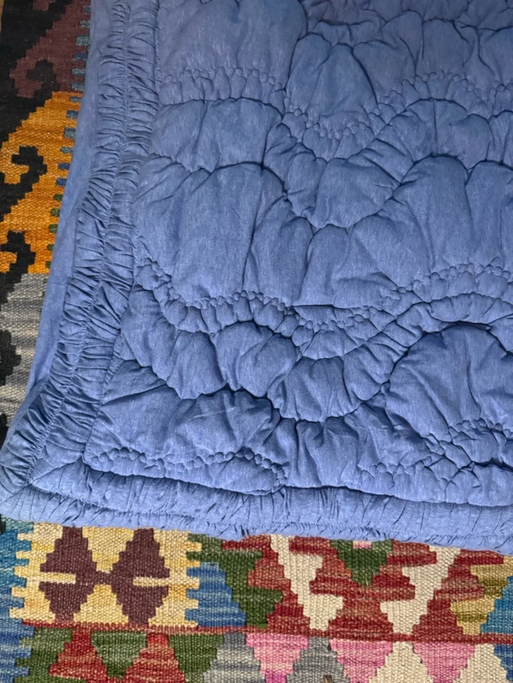 Anthropologie quilted jersey euro shams, set of two like new